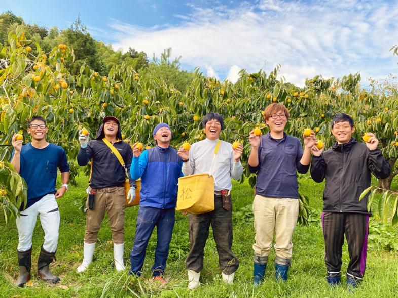 日本一美味しい柿、「西条柿」を日本一たくさん育てる柿専業農家 人生を変えるほど魅力的な柿を私たちと一緒に育ててみませんか？ スタッフ全員が農業未経験、他業種からきたメンバーです！